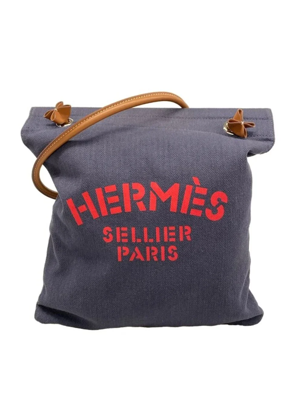 Hermes Shoulder Bag Aline MM Navy Brown Red Leather